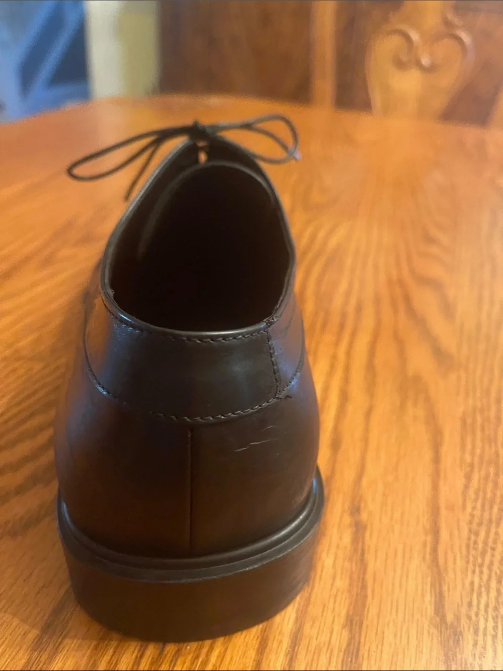 Salvatore Ferragamo Black Leather Lace-Up Oxfords